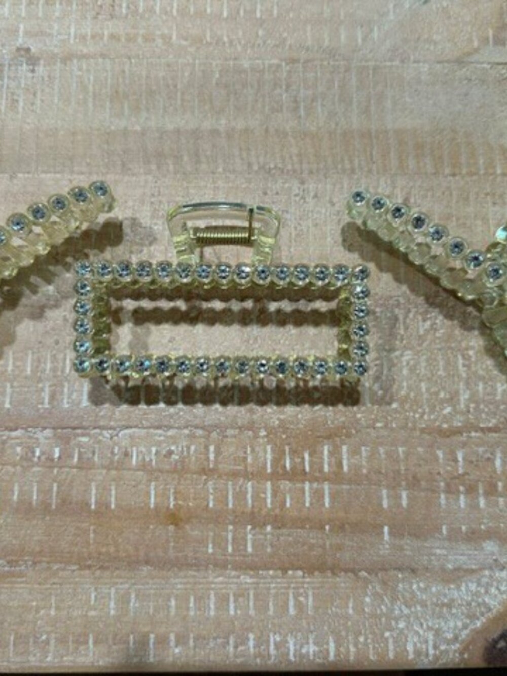 Rhinestone Hair Claw Set of 3 Bridal Wedding Bow Clips NWOT Y2K Inspired - Picture 4 of 7
